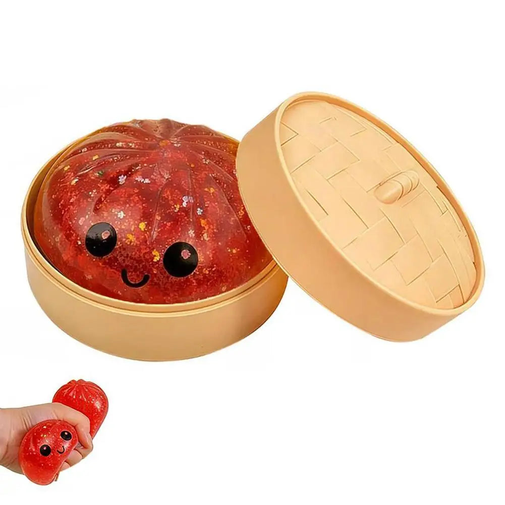 Vita Colorful Dumpling Squishy Fidget Toy with Steamer Box