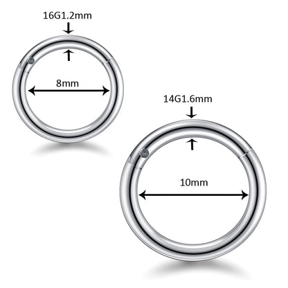 Vital™ Surgical Steel Hinged Segment Nose Hoop & Septum Clicker