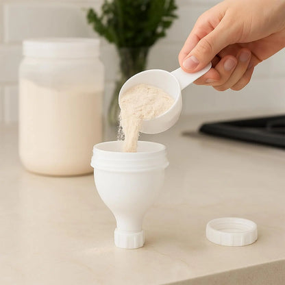 VitaCare™ Portaflow Protein Powder Funnel & Travel Container (2er-Pack) – Ansicht 2