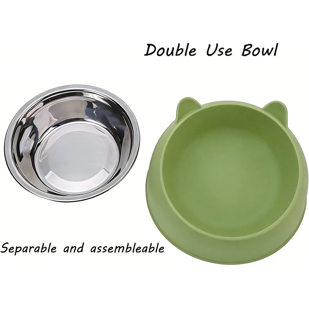 Stainless Steel Neck Guard Cat Bowl Pet Food Elevated Accessories Kitten Cats Articles Products Supplies Feeders Drinker Pets – Ansicht 5