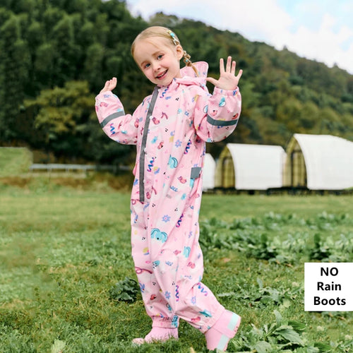 VitaHome™ DinoSplash Waterproof Kids Rain Jumpsuit