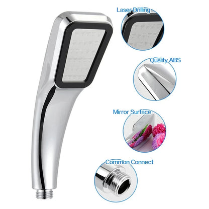 300 Holes High Pressure Rainfall Shower Head Water Saving 3 Color Chrome Black White Sprayer Nozzle Bathroom Accessories – Ansicht 5
