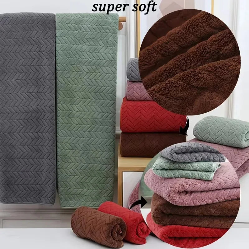 Handtuch-Set aus Korallenvlies 6-teilig – Ansicht 6