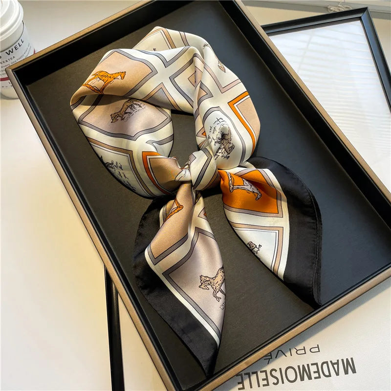 Luxury Satin Square Scarf (70x70 cm) – Versatile Fashion Accessory