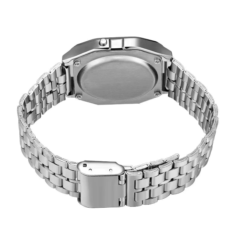 VitaHome™ RetroSteel Digital Multifunction Watch