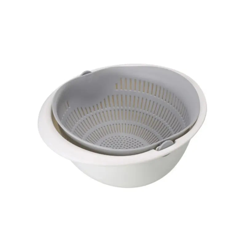 VitaHome™ SpinClean Dual-Layer Rotating Fruit & Vegetable Strainer Basket
