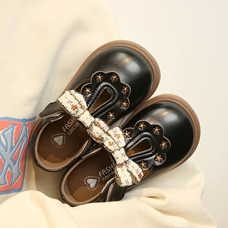 VitaHome™ BowDelight T-Strap Kids Oxford Shoes