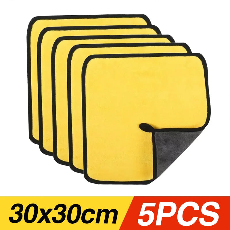 Car Wash Towels Cleaning Cloth Absorbent Dry Cloth General Purpose Microfiber Towel Thickened Yellow 30/40/60cm – Ansicht 7