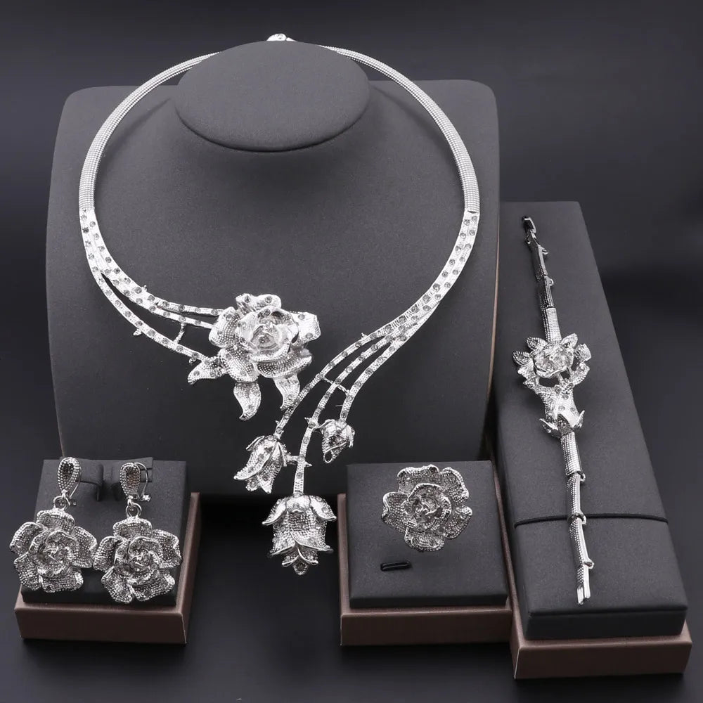 Schmuckset in Silberoptik vierteilig – Ansicht 7
