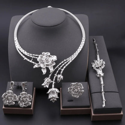 Schmuckset in Silberoptik vierteilig – Ansicht 7