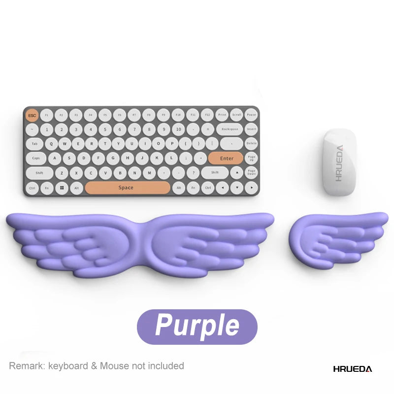 VitaHome™ CloudRest Angel Wing Memory Foam Wrist Rest & Mouse Cushion