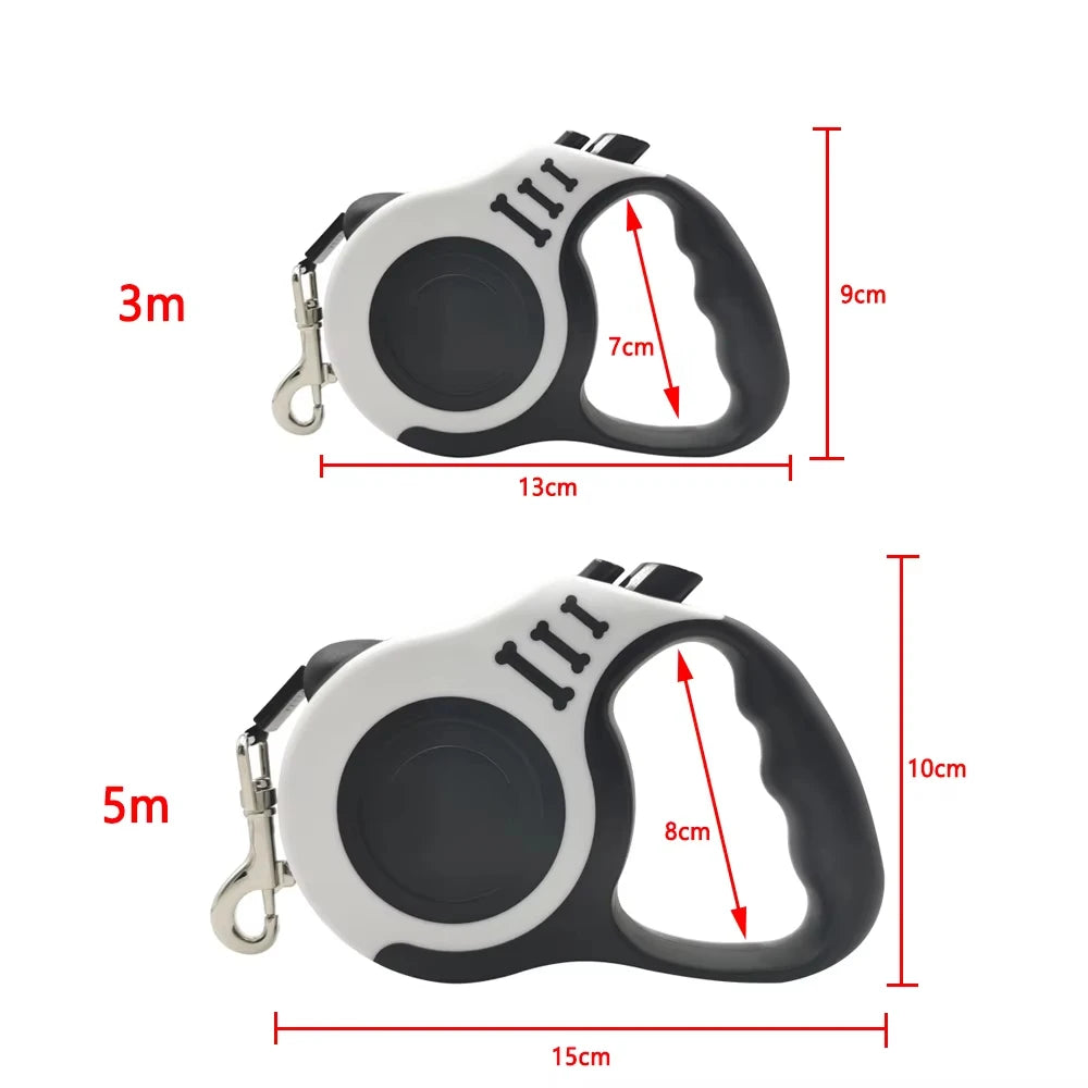 Retractable Dog Leash 3m 5m Automatic Self-Locking Nylon Lead for Medium Large Small Dogs Outdoor Walking Hiking Travel – Ansicht 6