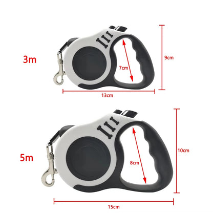 Retractable Dog Leash 3m 5m Automatic Self-Locking Nylon Lead for Medium Large Small Dogs Outdoor Walking Hiking Travel – Ansicht 6