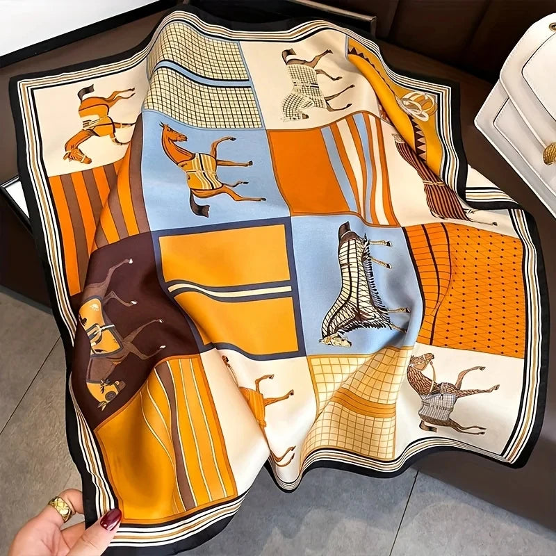 Luxury Satin Square Scarf (70x70 cm) – Versatile Fashion Accessory