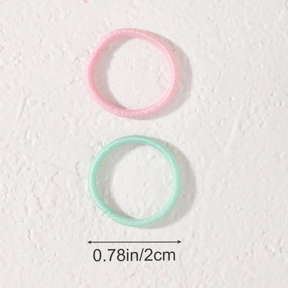 Vita 100-Piece Pastel Seamless Elastic Hair Ties & No-Damage Bands
