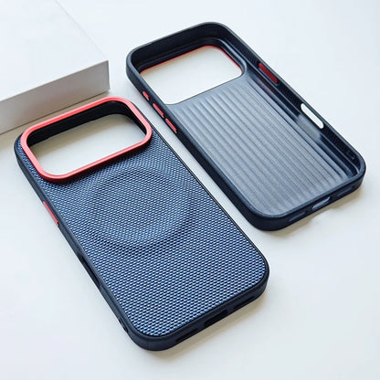 VitaPhone™ ApexLuxe Magnetic Woven Leather & TPU iPhone Case