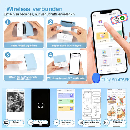 Etikettendrucker mini mit Bluetooth – Ansicht 5