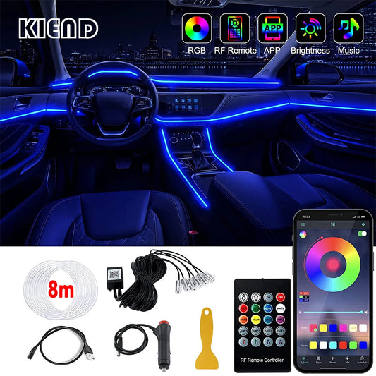 Auto-Innenbeleuchtung LED RGB mit Glasfaser