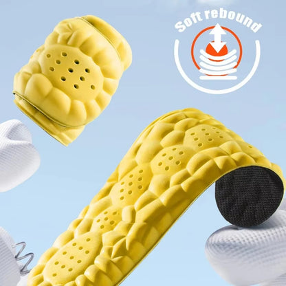 4D Sports Insoles Shoes PU Sole Soft Breathable Shock Absorption Cushion Heavy Duty Support Pain Relief Running Orthopedic Care – Ansicht 4
