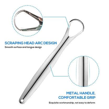 VitaCare™ PureBreath Medical-Grade Stainless Steel Tongue Scraper