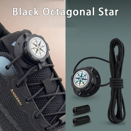Upgraded No‑Tie Automatic Sneaker Laces Thick Rope Shoelaces with Swivel Metal Capsule Buckles Easy Installation – Ansicht 11