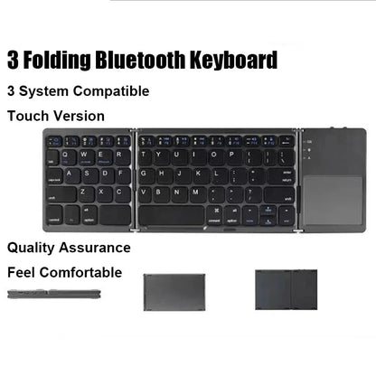 Bluetooth-Tastatur faltbar mit Touchpad – Ansicht 4