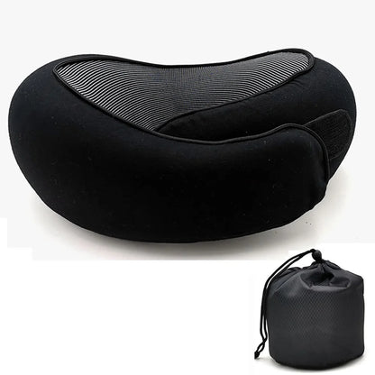 Travel Neck Pillow Memory Foam U-shaped Pillow Snail Style Travel Neck Support Portable Adjustable Soft Noon Break Sleep Pillows – Ansicht 10