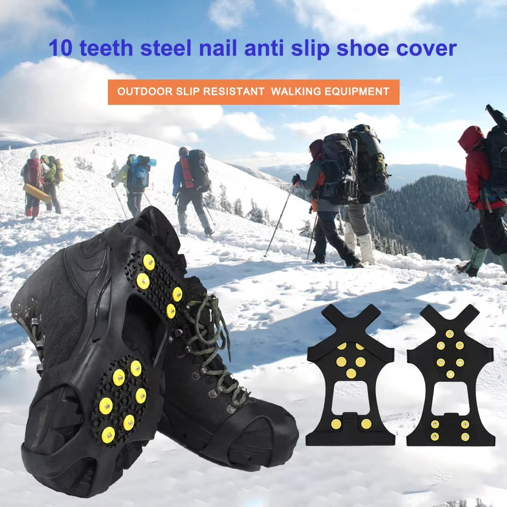 Outdoor Snow Claw Shoe Covers for Men and Women 10 Teeth Rock Climbing Crampons Non-Slip Climbing Cleats Hiking Accessories – Ansicht 5