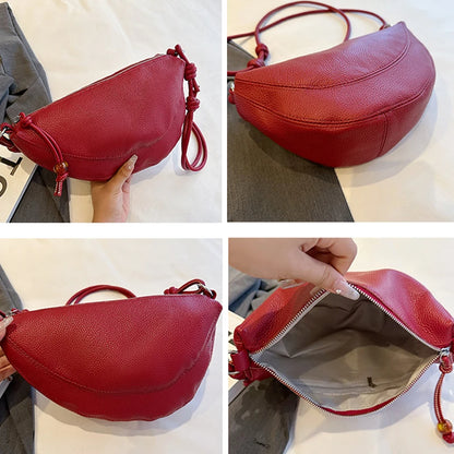 Schultertasche aus Echtleder – Ansicht 3
