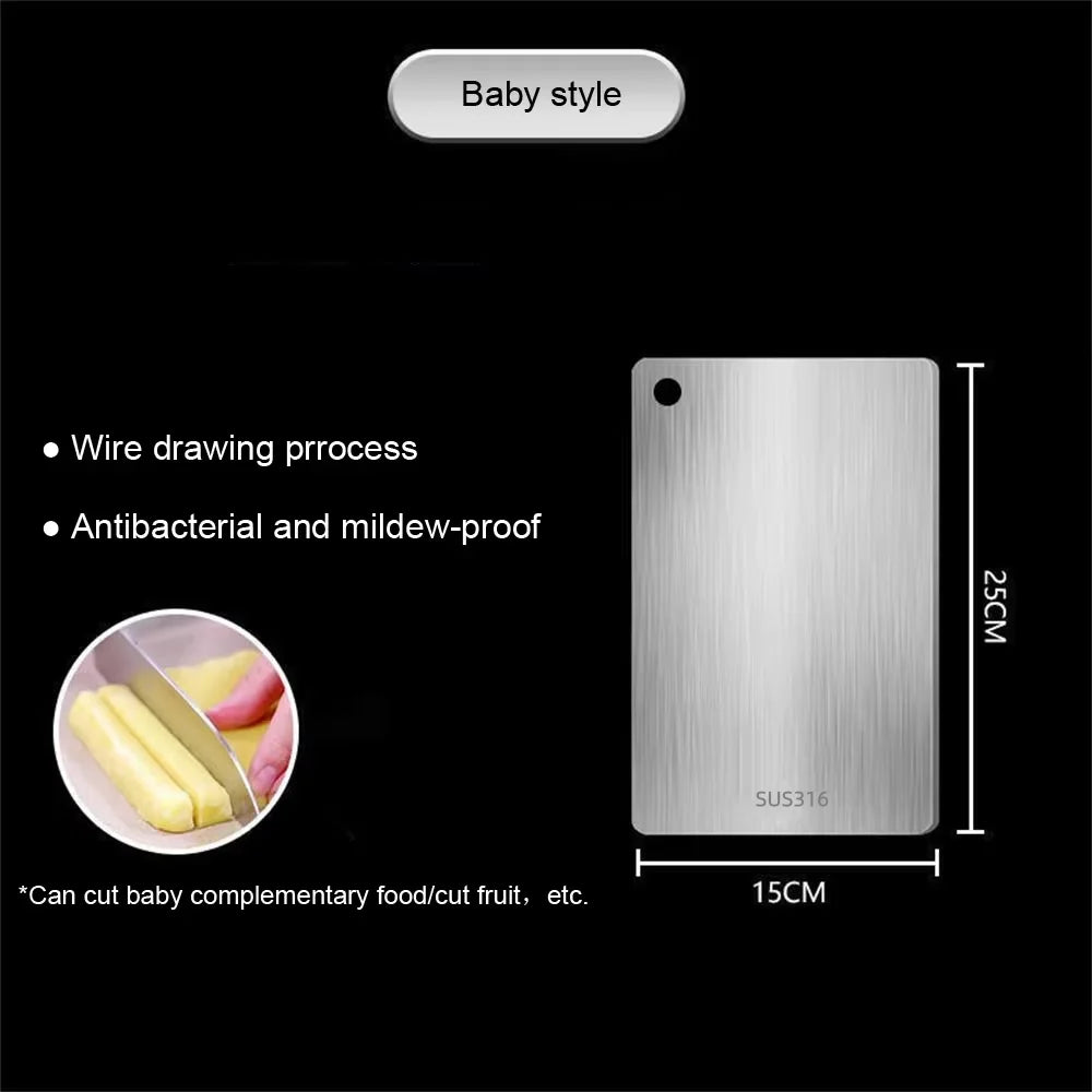 VitaHome™ ChefMaster Dual-Sided 316 Stainless Steel Chopping Board