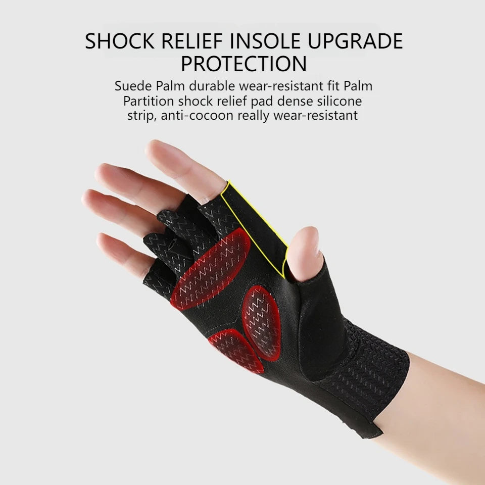 GTUBIKE Summer Breathable Half-Finger Cycling Gloves