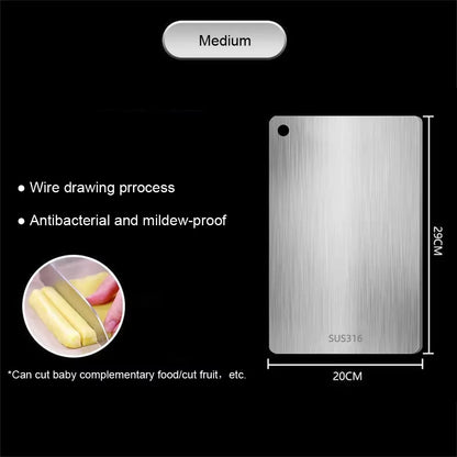 VitaHome™ ChefMaster Dual-Sided 316 Stainless Steel Chopping Board