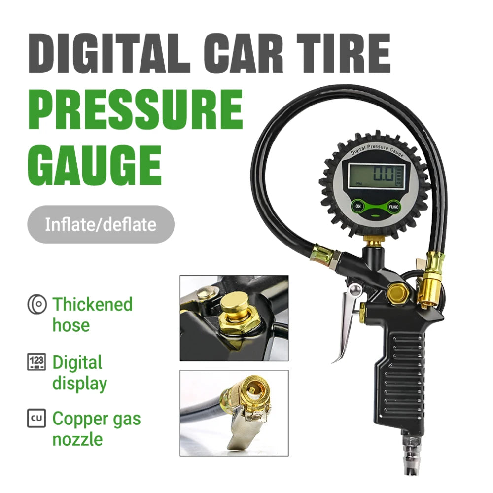 Reifendruckprüfer digital mit LCD-Anzeige 0 bis 220 psi