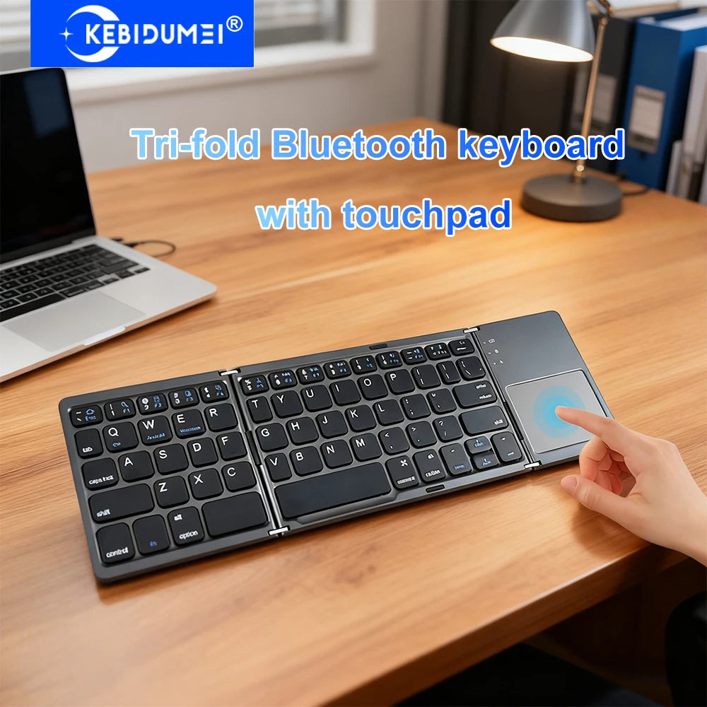 Bluetooth-Tastatur faltbar mit Touchpad