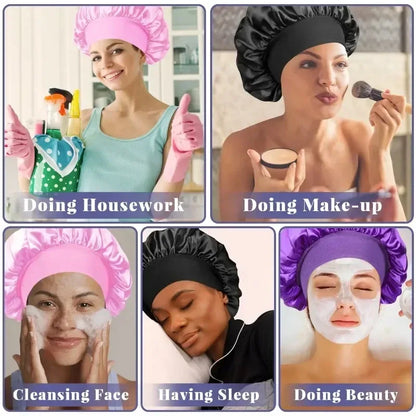 VitaCare™ SilkyGlide Satin-Lined Sleep & Shower Bonnet