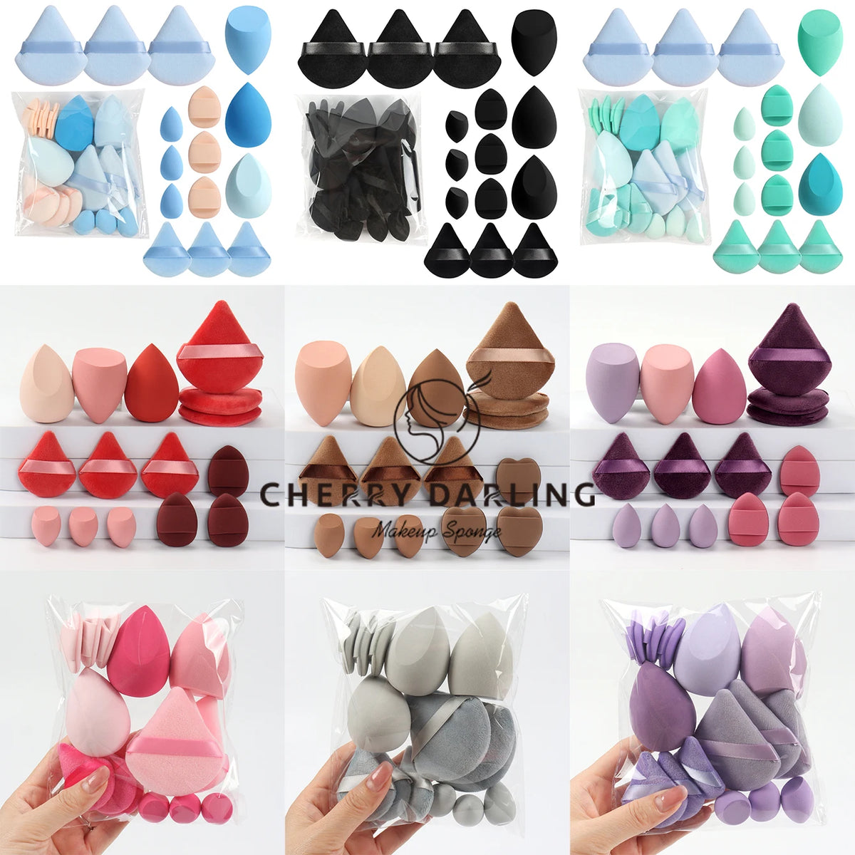 Vita 15-Piece Professional Makeup Sponge & Powder Puff Combo