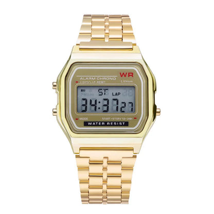 VitaHome™ RetroSteel Digital Multifunction Watch