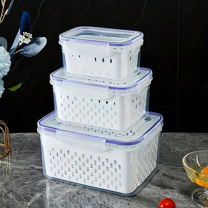 Obstdosen für den Kühlschrank mit Sieb 9-teilig – Ansicht 3