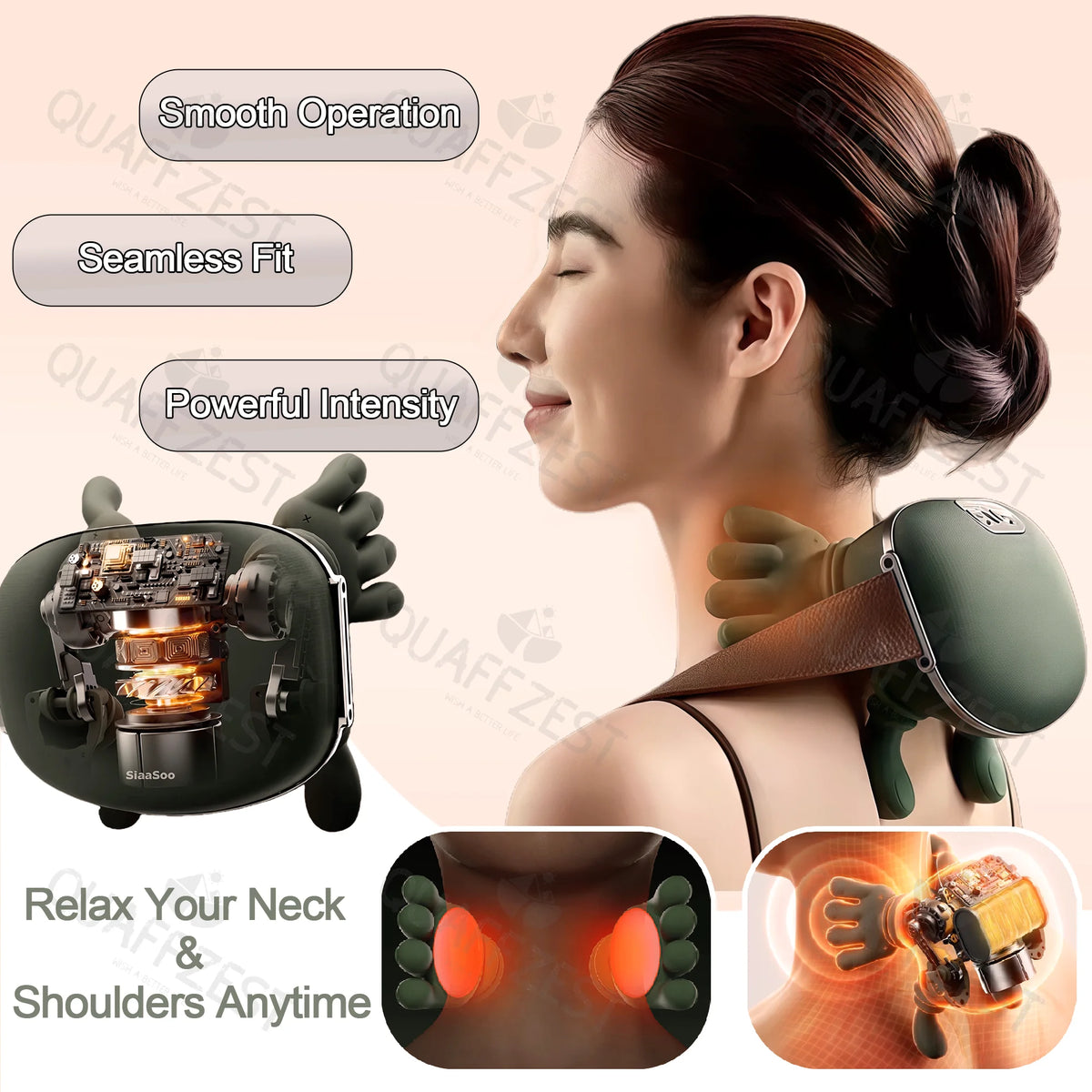 Nacken- und Schultermassagegerät elektrisch mit Wärme