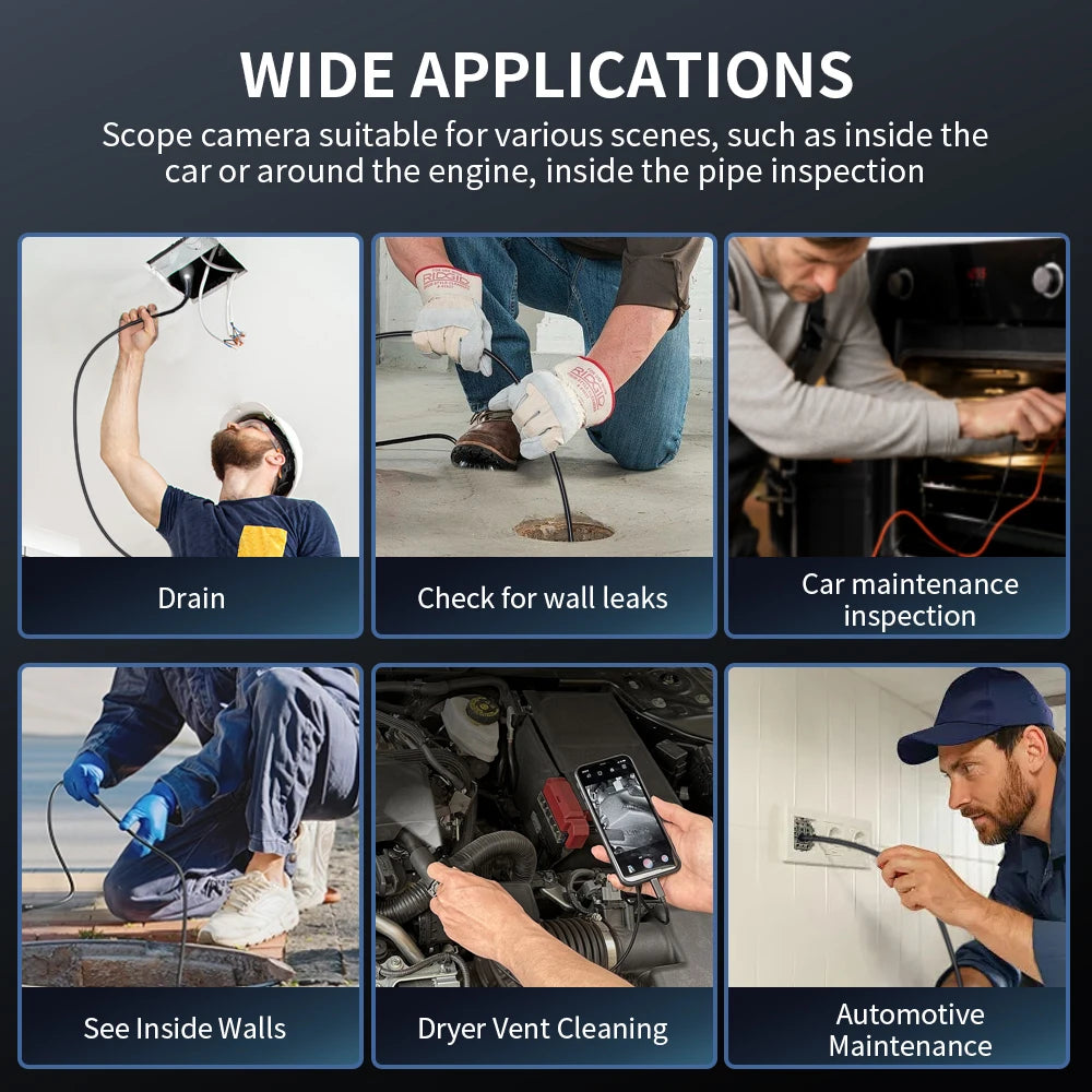 VitaHome™ VisionPro 7mm Waterproof USB-C Endoscope & Borescope Camera