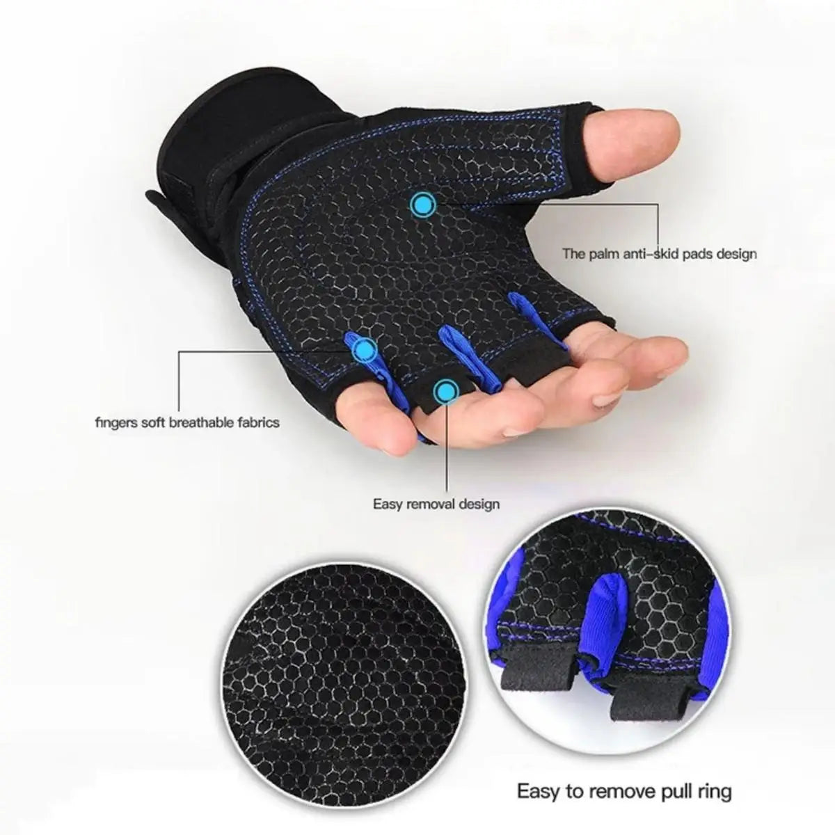 VitaCare™ IronGrip Pro Weightlifting & Fitness Gloves with Wrist Support
