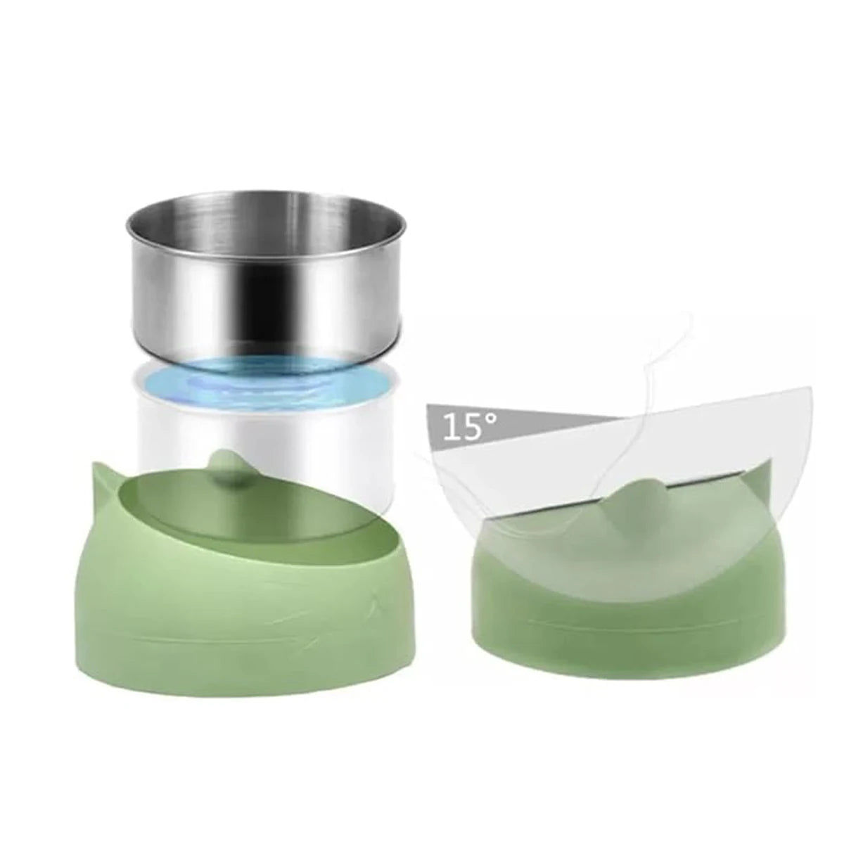 Stainless Steel Neck Guard Cat Bowl Pet Food Elevated Accessories Kitten Cats Articles Products Supplies Feeders Drinker Pets – Ansicht 3