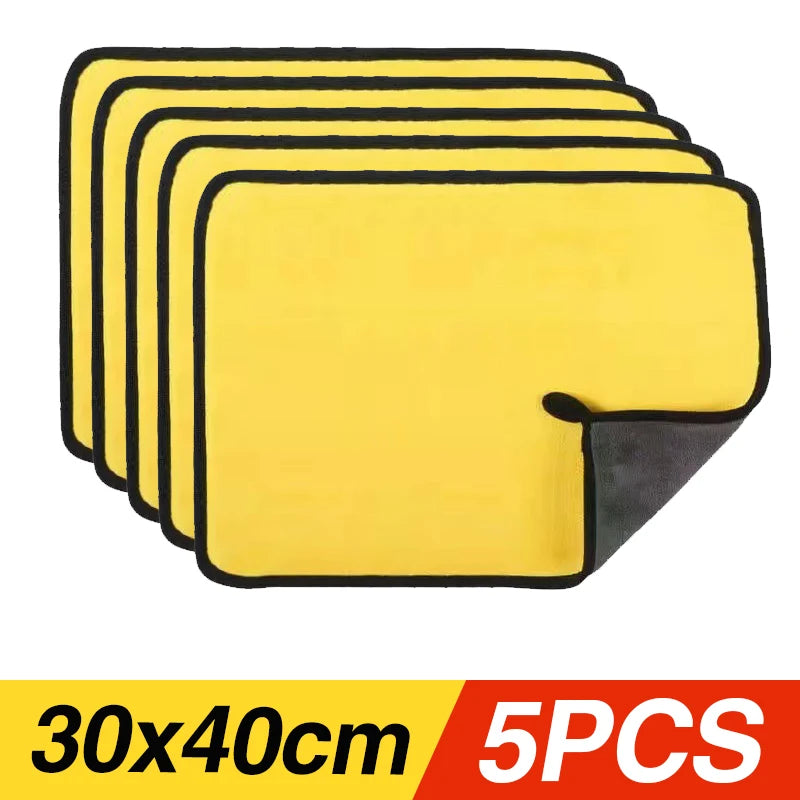 Car Wash Towels Cleaning Cloth Absorbent Dry Cloth General Purpose Microfiber Towel Thickened Yellow 30/40/60cm – Ansicht 12