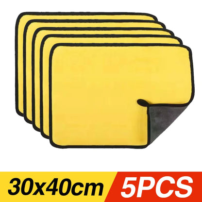 Car Wash Towels Cleaning Cloth Absorbent Dry Cloth General Purpose Microfiber Towel Thickened Yellow 30/40/60cm – Ansicht 12