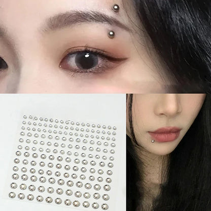 Vita 180-Piece Sparkly Crystal Stick-On Fake Nose & Lip Gems Set