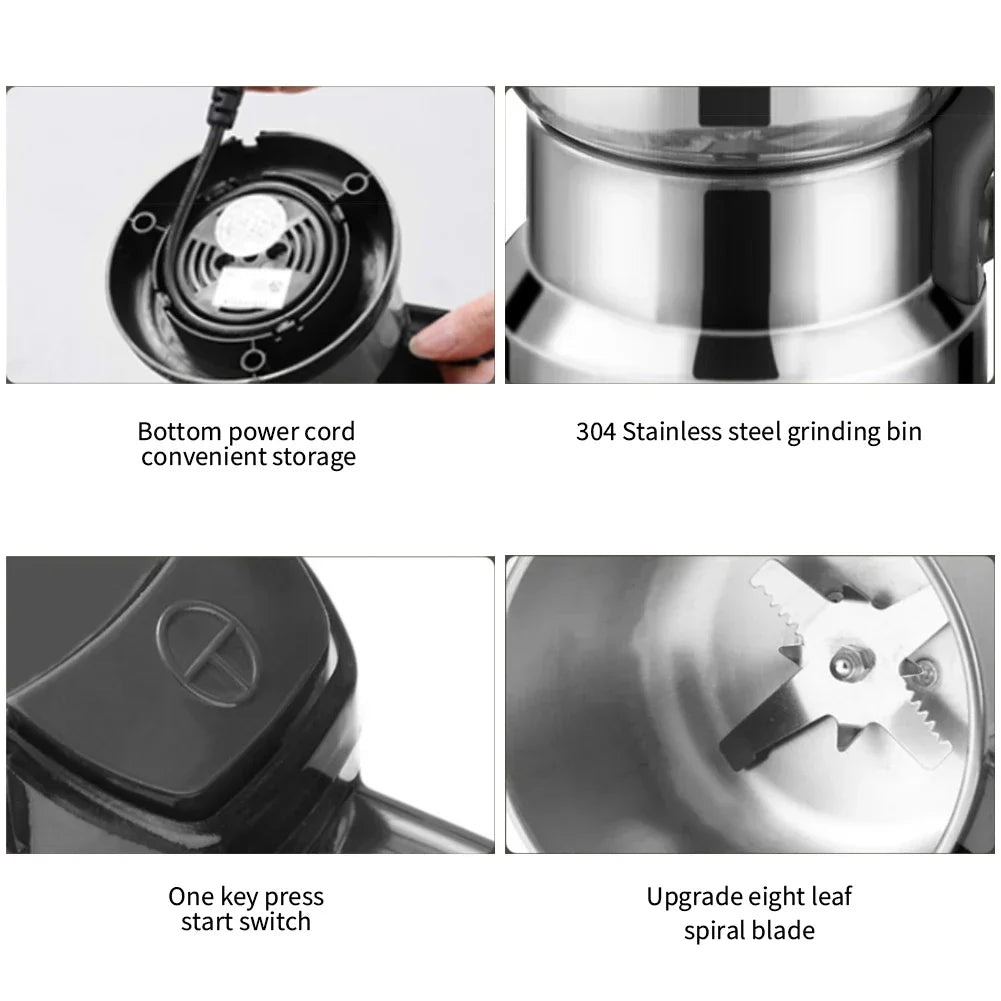 Kaffeemühle elektrisch für Bohnen, Nüsse und Gewürze – Ansicht 6