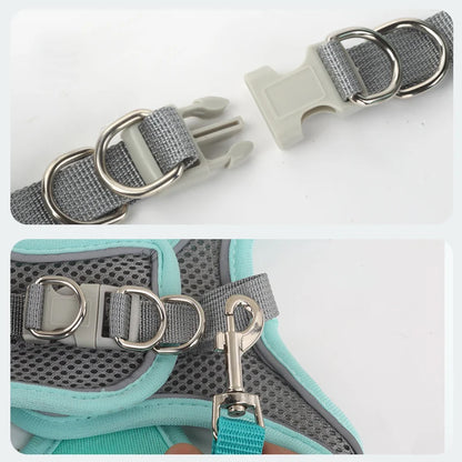 Pets Breathable Dog Vest Pectoral Girdle Backstraps Prevent Breakout Exclusive for Outdoor Use Adjustable Night Reflection – Ansicht 4