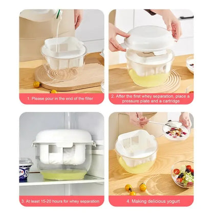 VitaHome™ PurePress Transparent Fridge Yogurt & Cheese Press – Ansicht 2