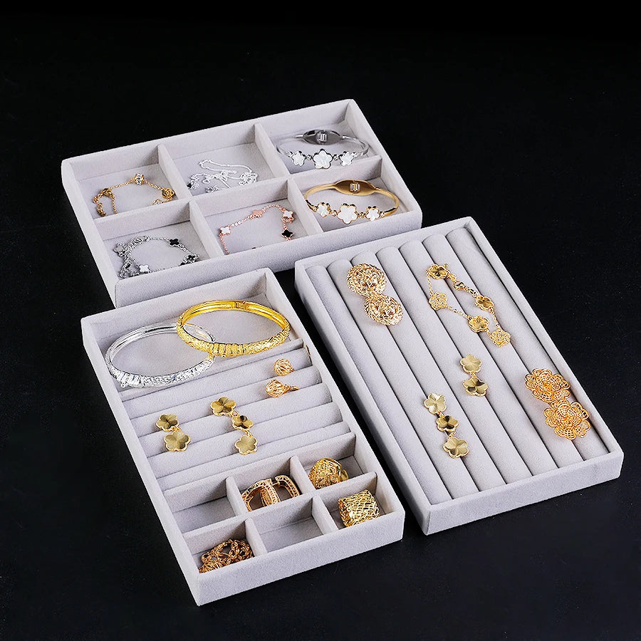 Schmuckbox aus Samt mit Schmucktablett 8-teilig – Ansicht 4