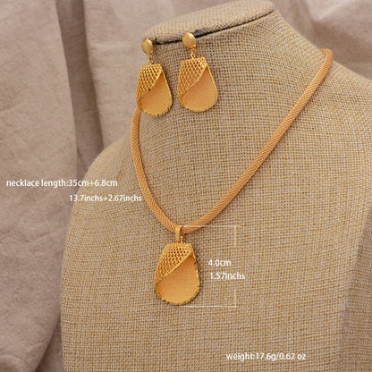 Schmuckset in Goldoptik mit Blütenmotiv – Ansicht 6